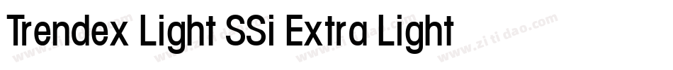 Trendex Light SSi Extra Light Italic字体转换
